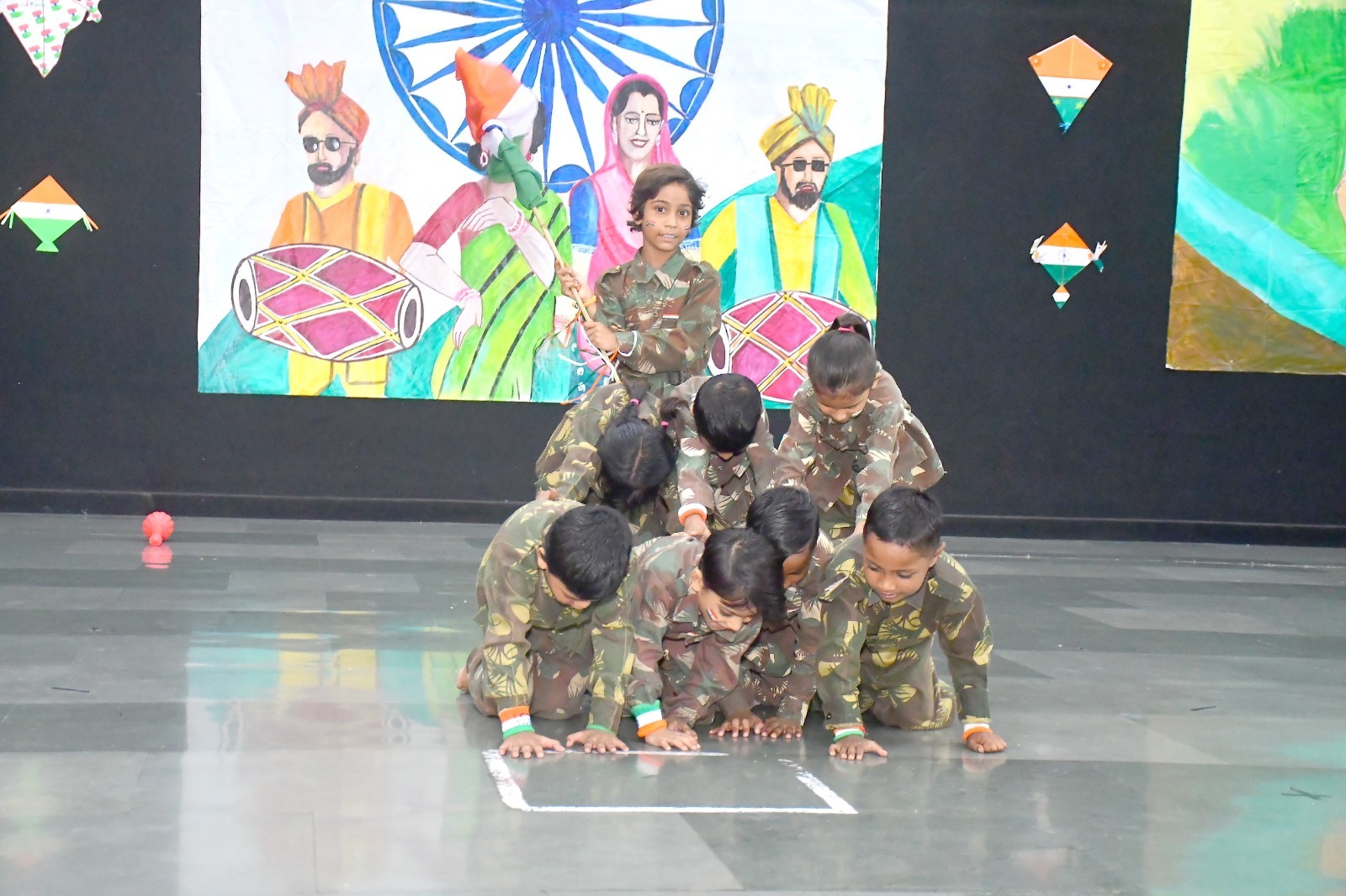 80th Independence Day Students Pyramid – SBVM Hapur